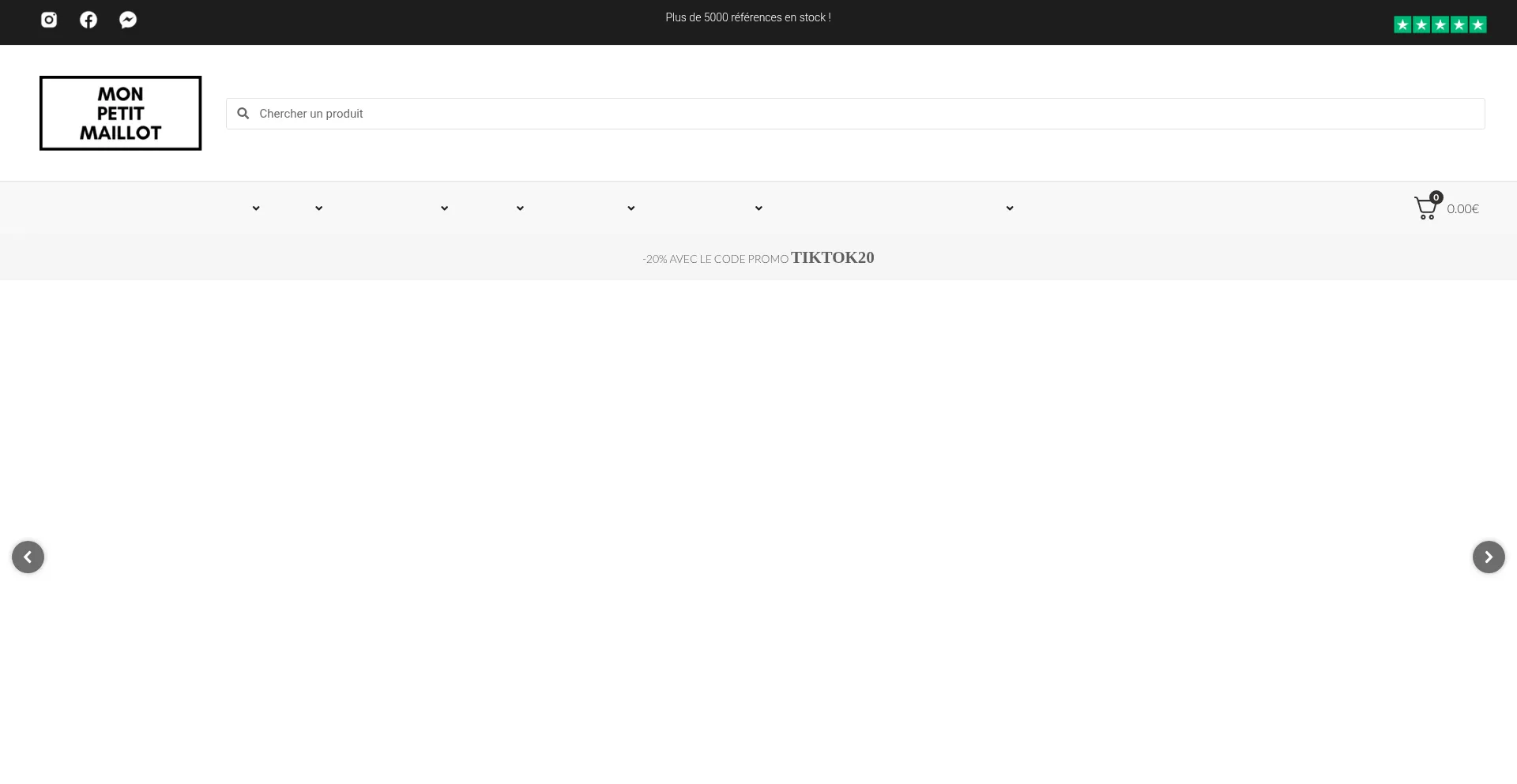 Website screenshot of Monpetitmaillot.com