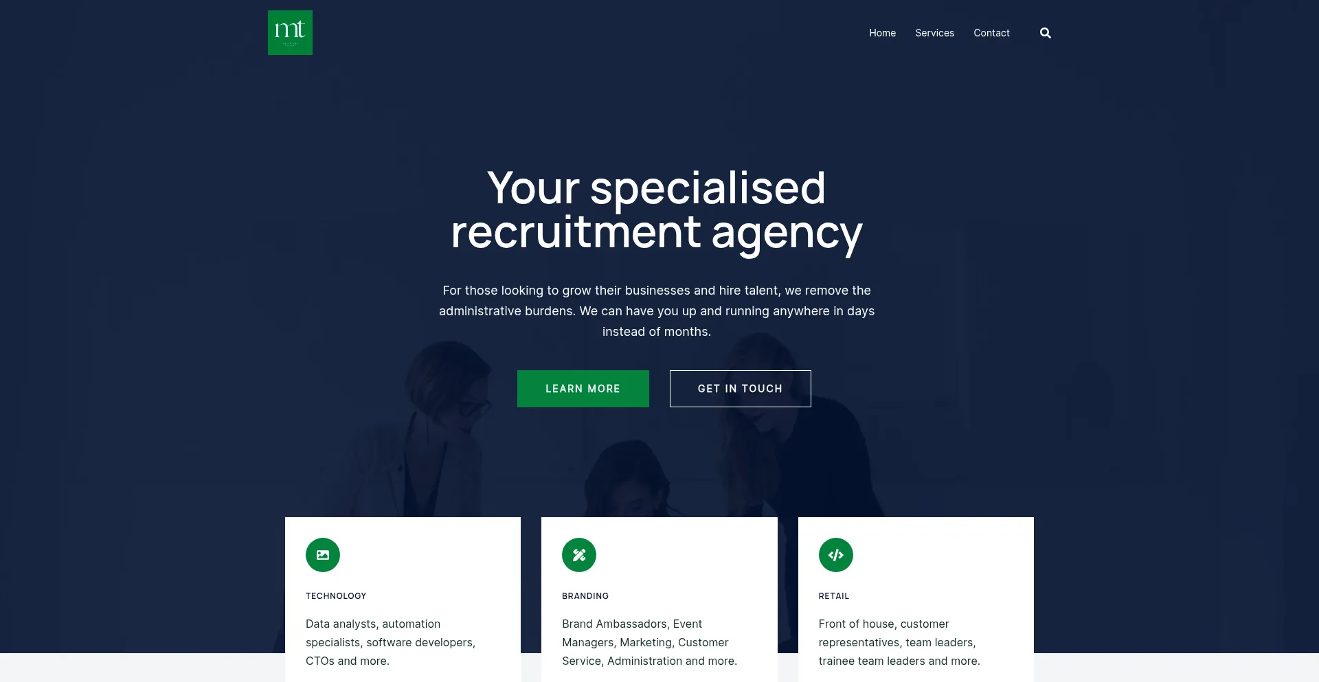 Website screenshot of Monsteratalent.com