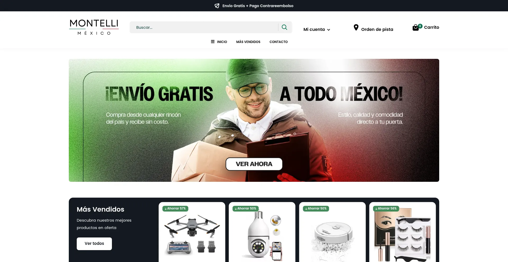 Website screenshot of Montellimx.com