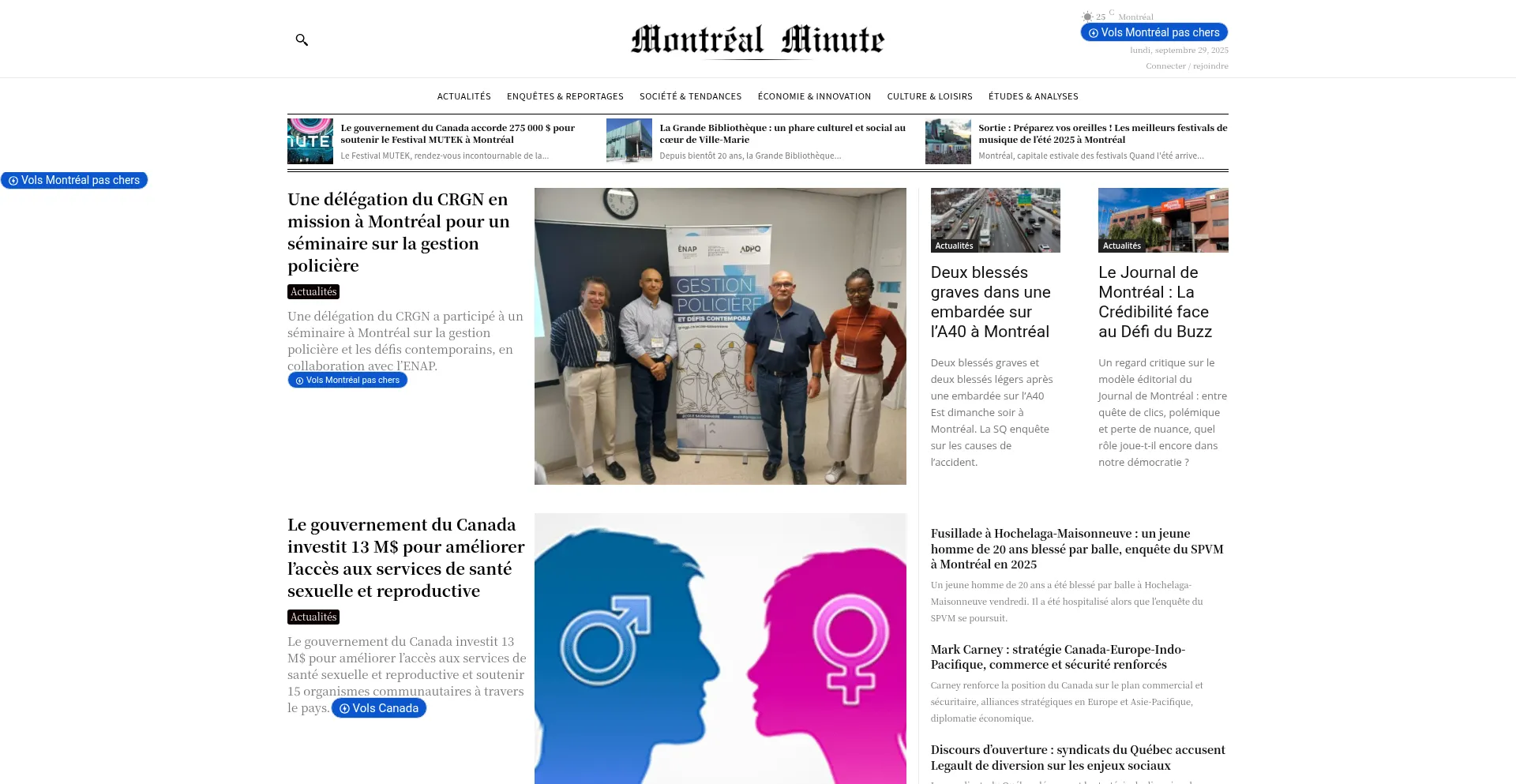 Montreal-minute.com Screenshot