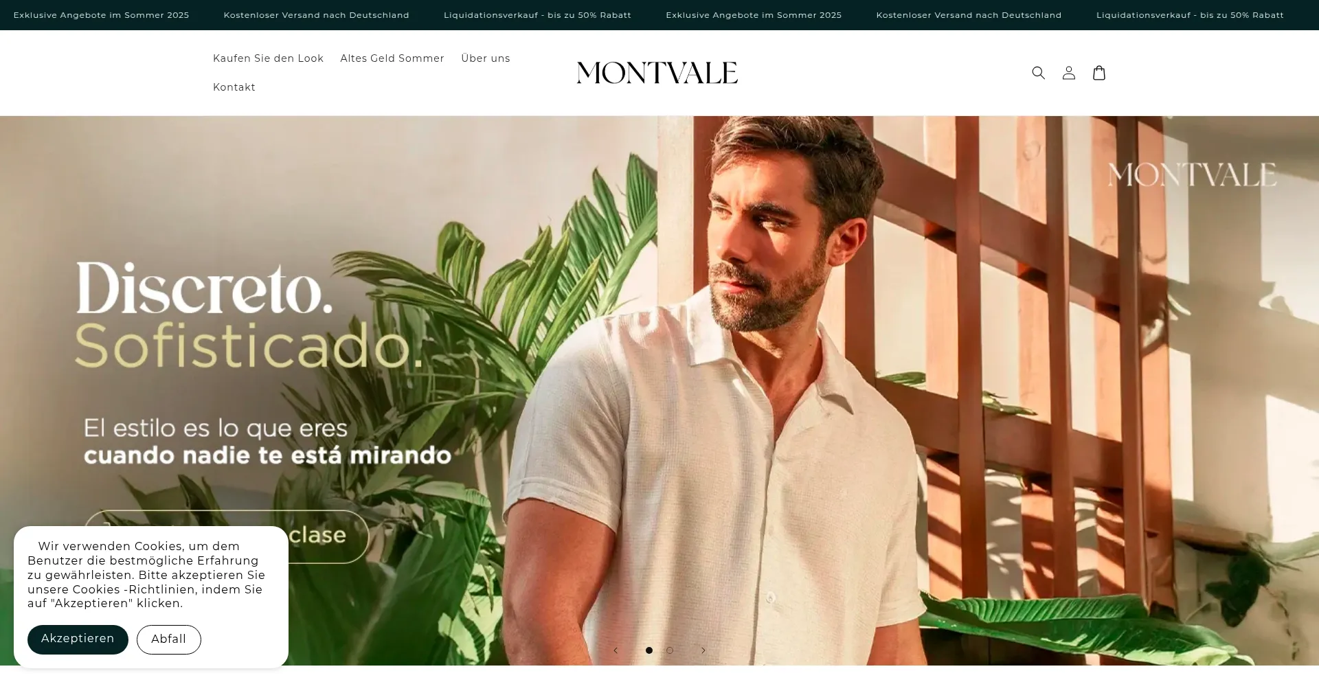 Website screenshot of Montvale.de