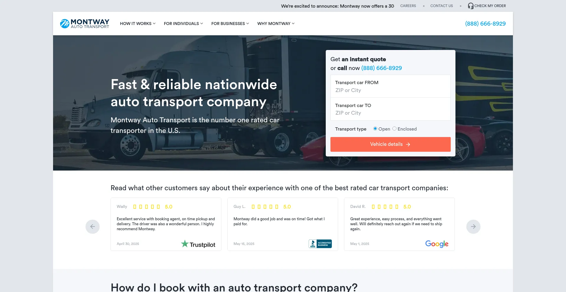 Montway.com Screenshot