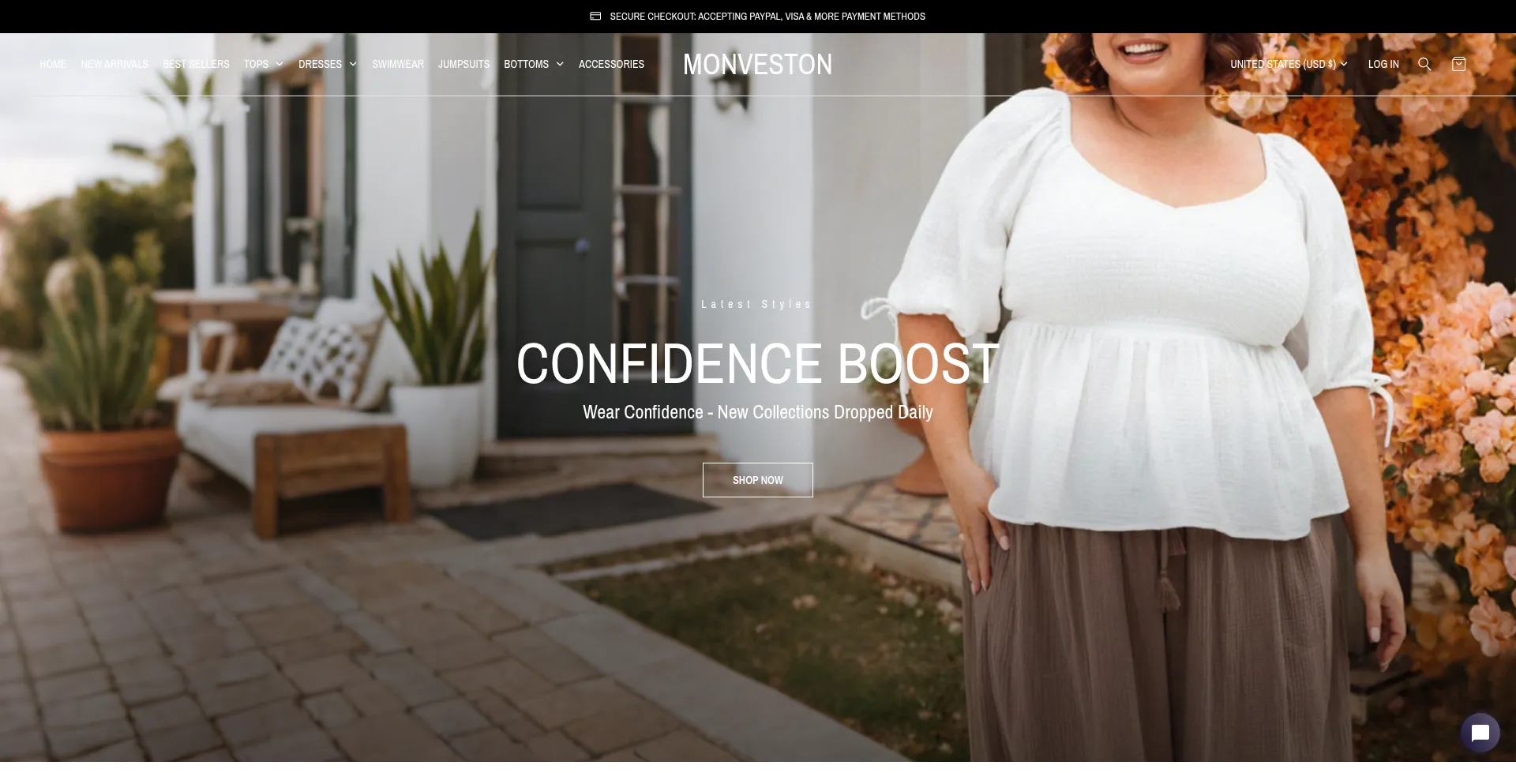 Website screenshot of Monveston.com