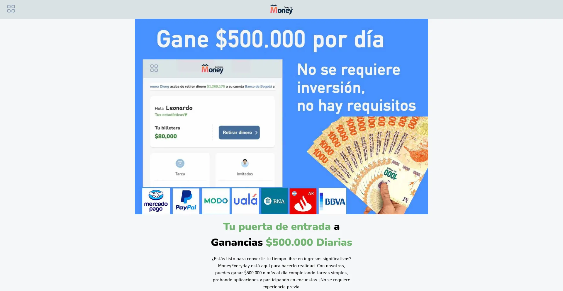 Website screenshot of Monyeverday-axxxnr.top