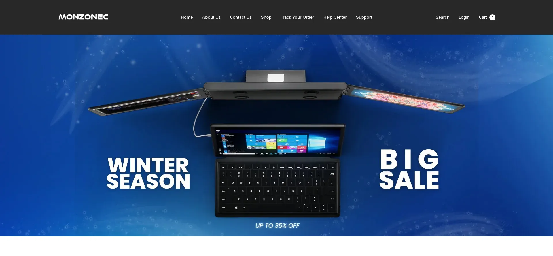 Website screenshot of Monzonec.com