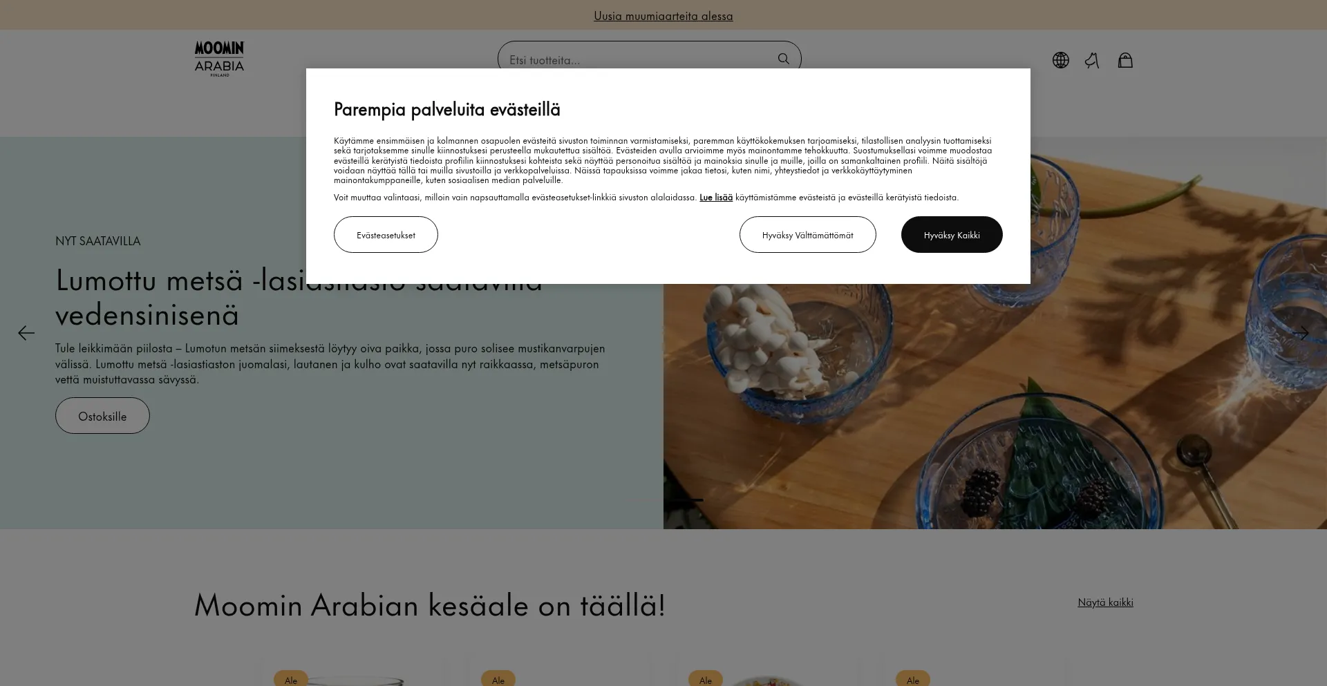 Website screenshot of Moominarabia.com