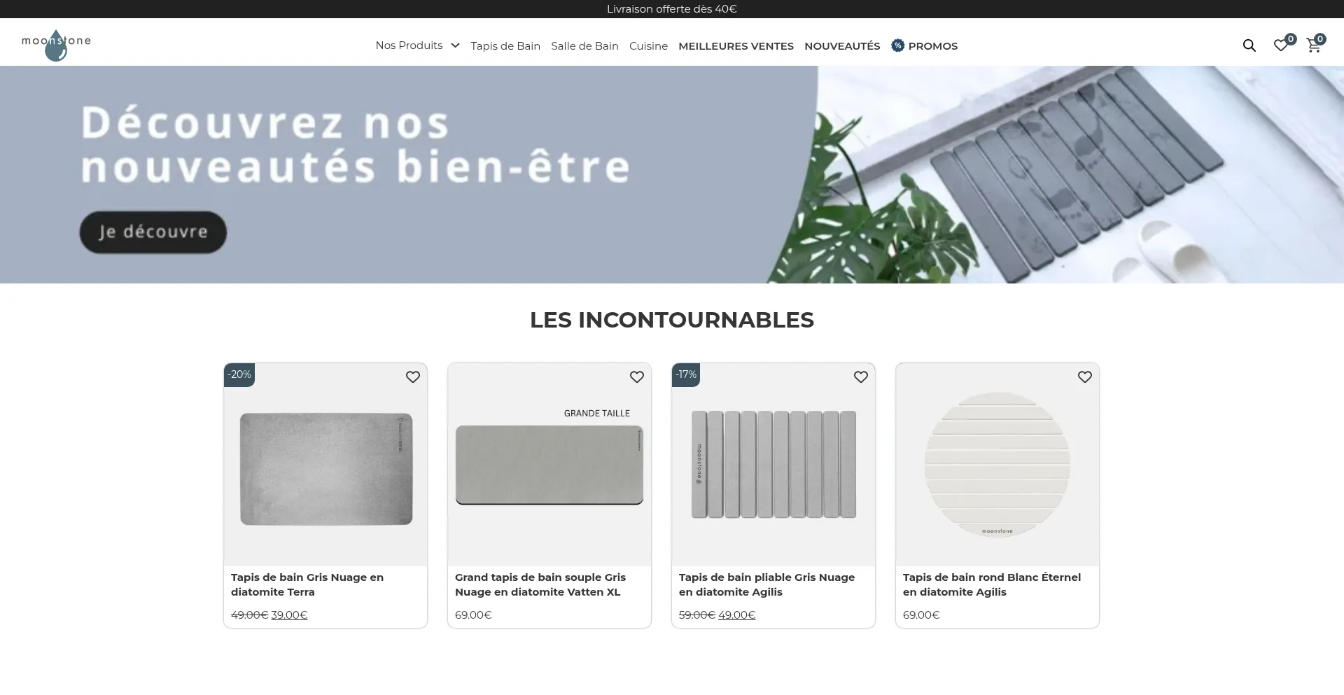 Website screenshot of Moon-stone.co