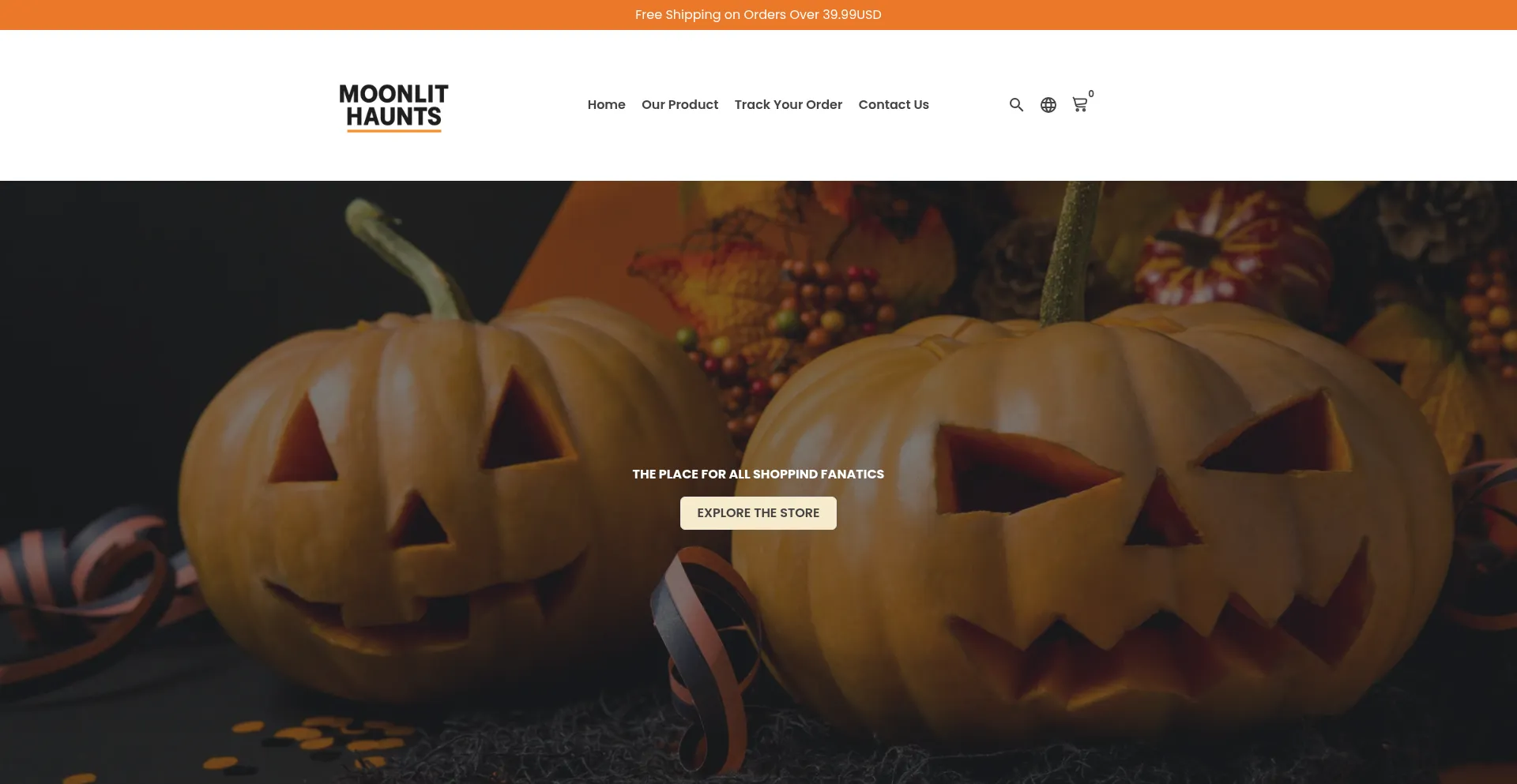 Website screenshot of Moonlithaunts.com