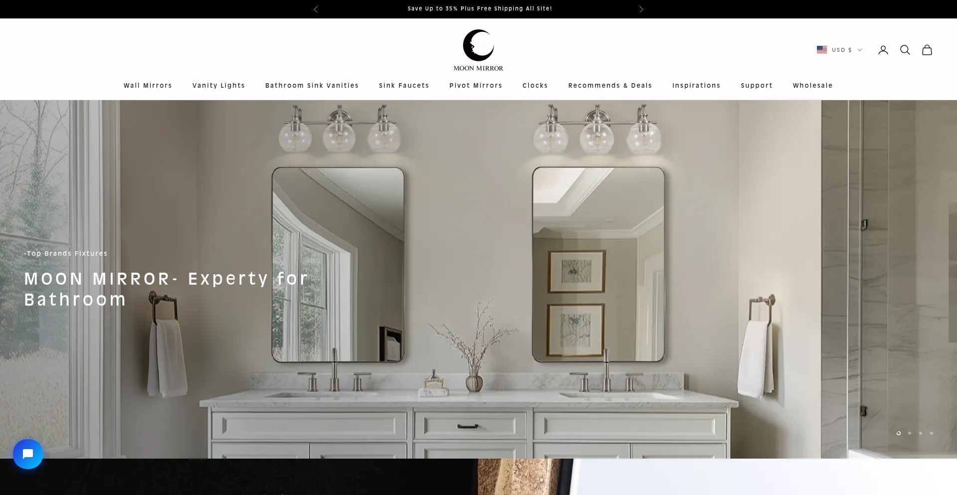 Website screenshot of Moonmirror.co