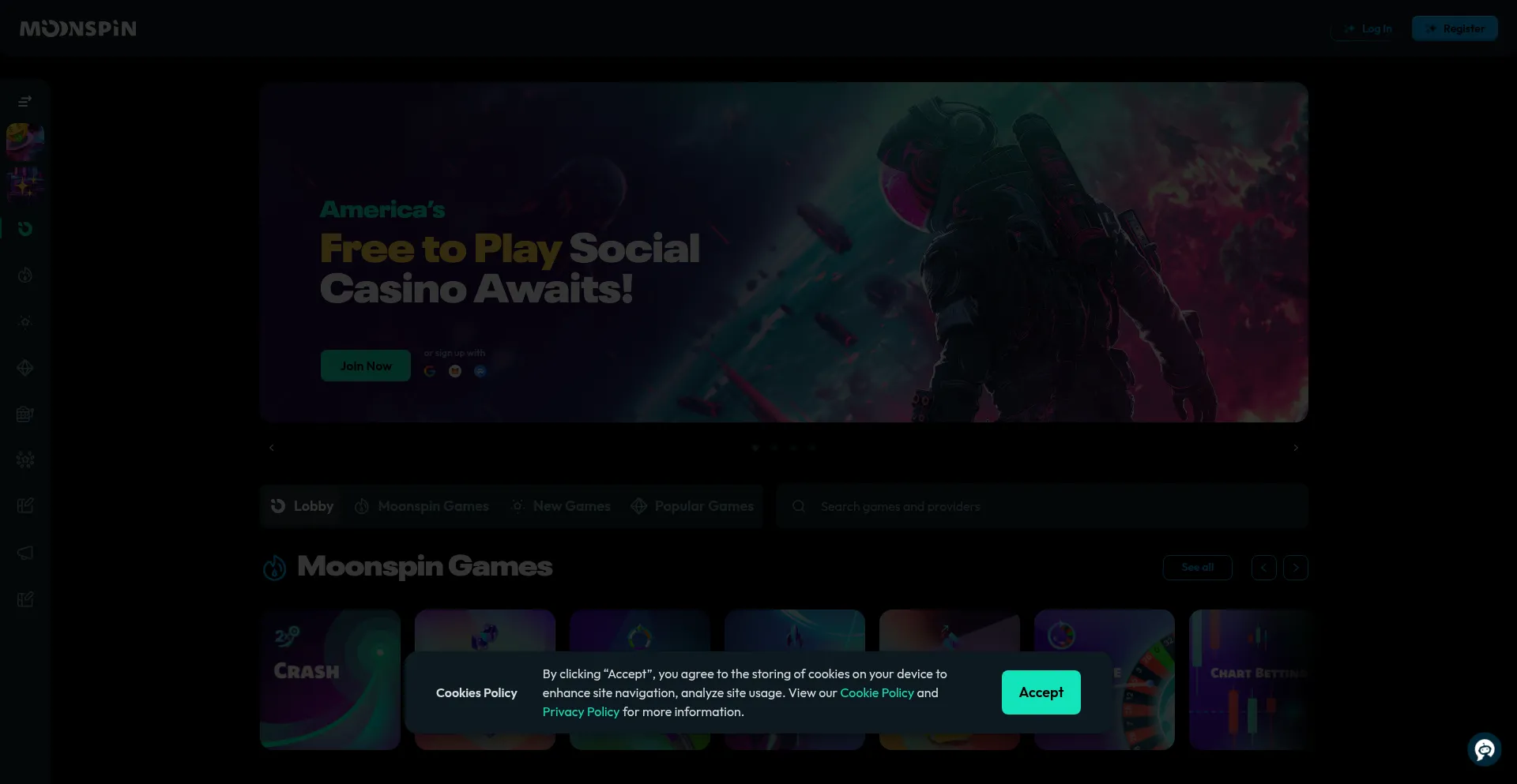 Moonspin.us Screenshot
