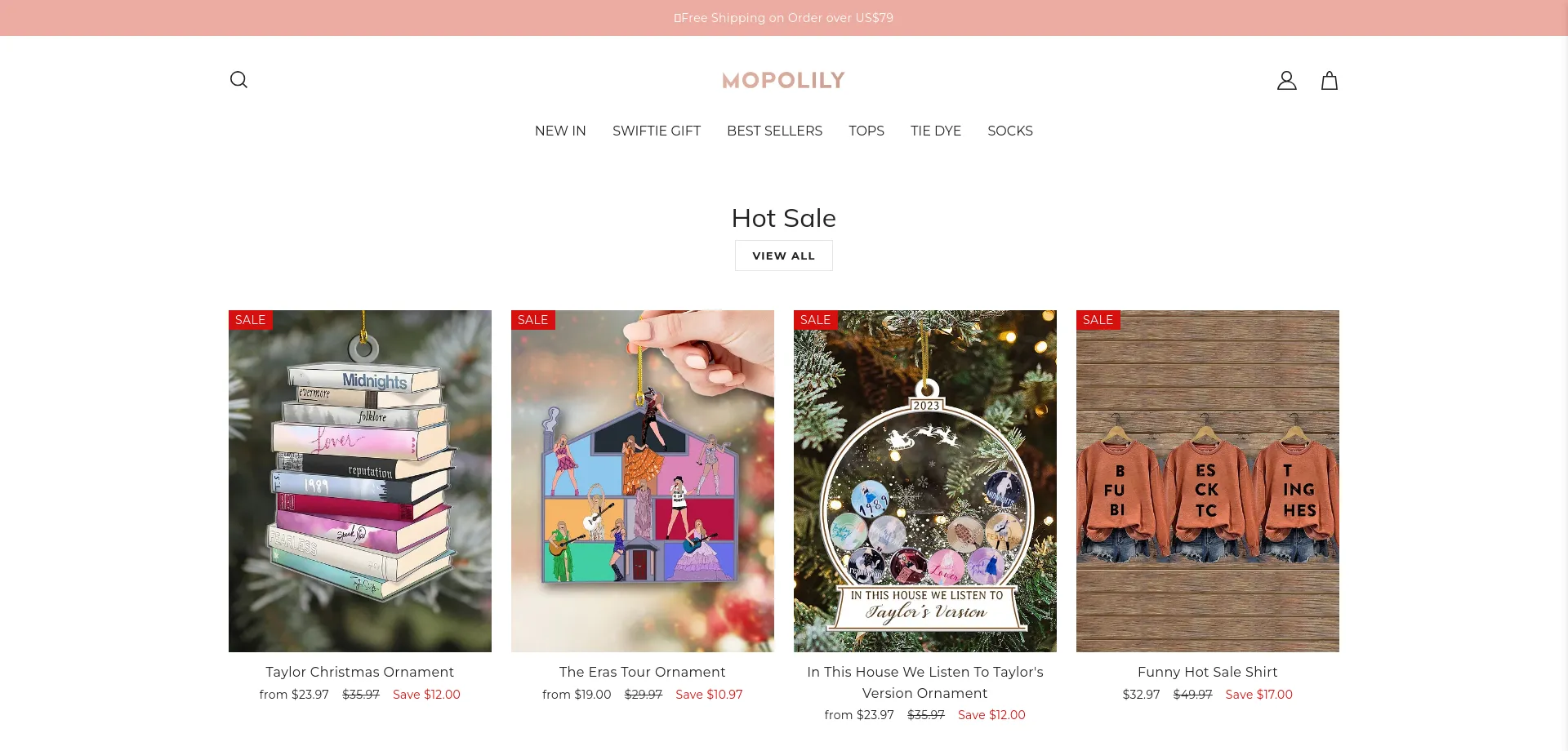Website screenshot of Mopolily.com
