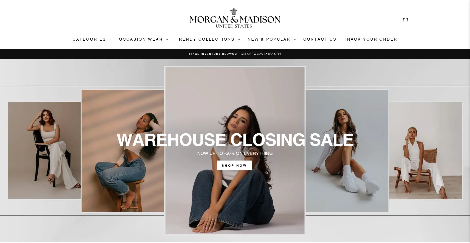 Website screenshot of Morganandmadison.com