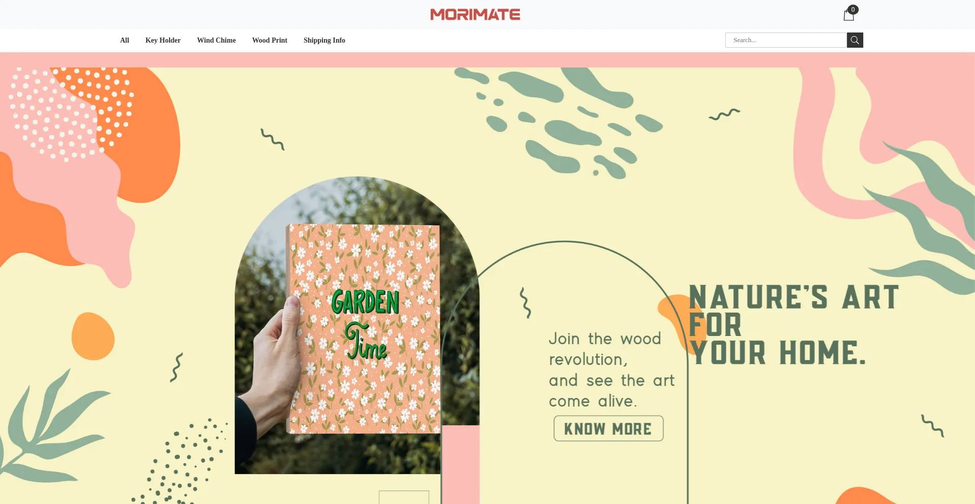 Website screenshot of Morimate.com