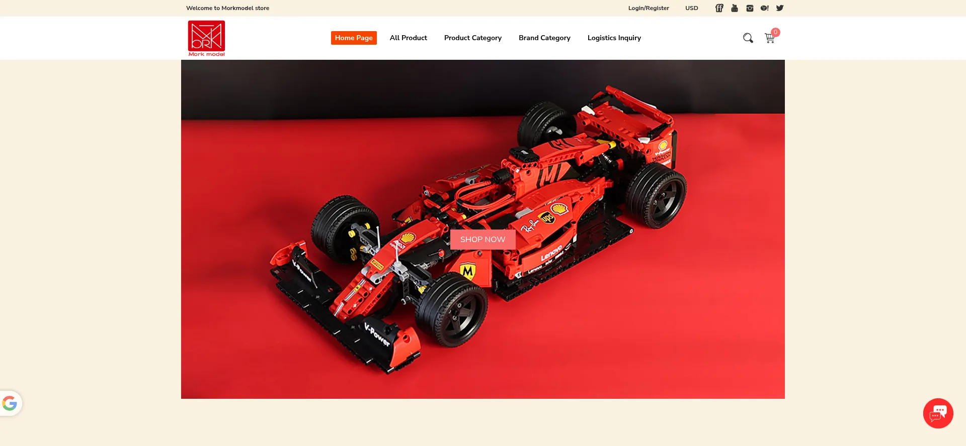 Website screenshot of Morkmodel.com