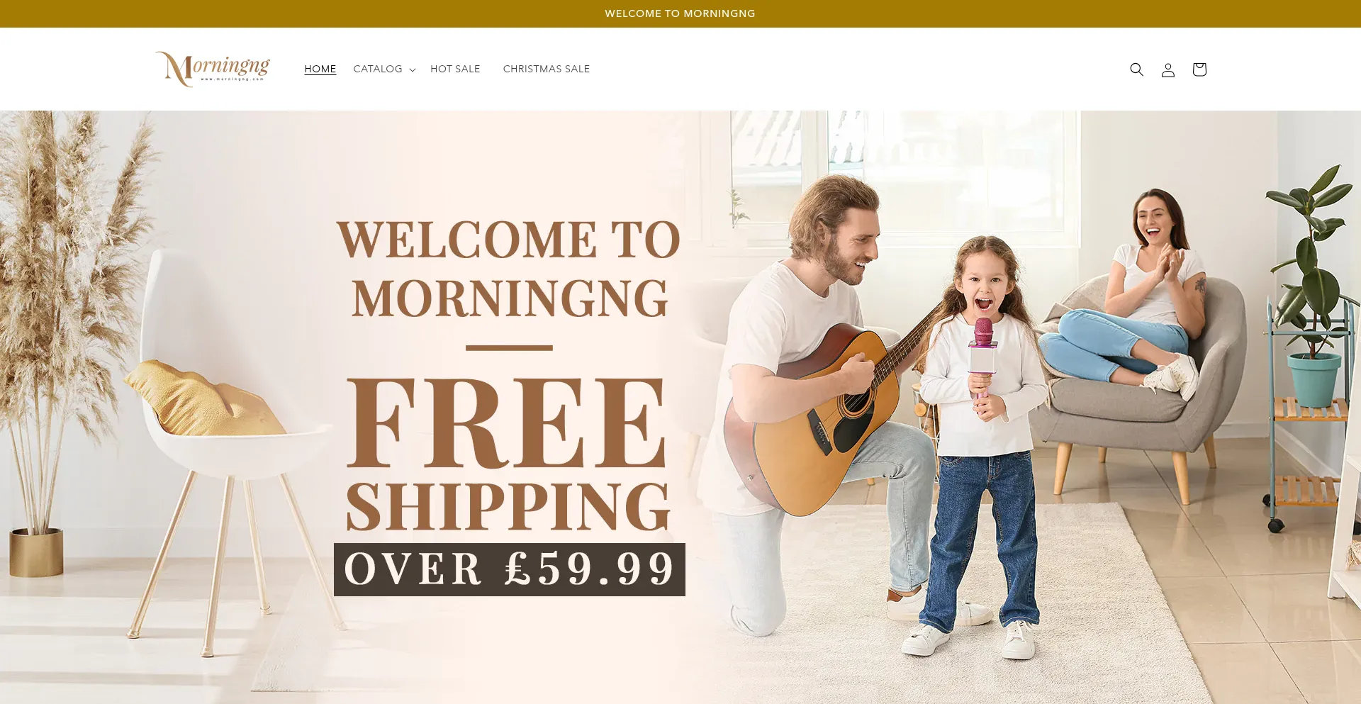 Website screenshot of Morningng.com
