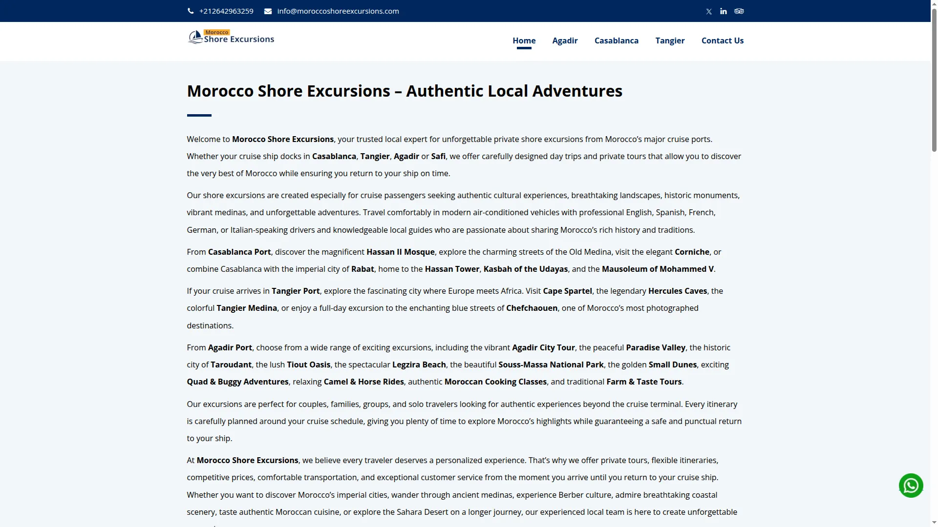 Moroccoshoreexcursions.com
