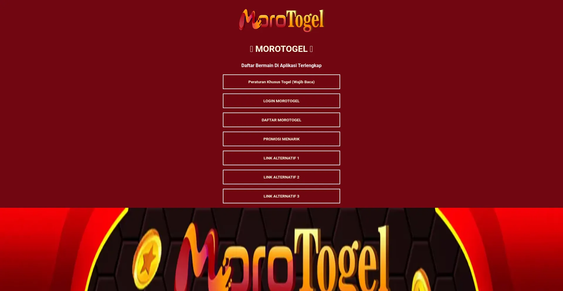 Website screenshot of Morotogel-apk.com