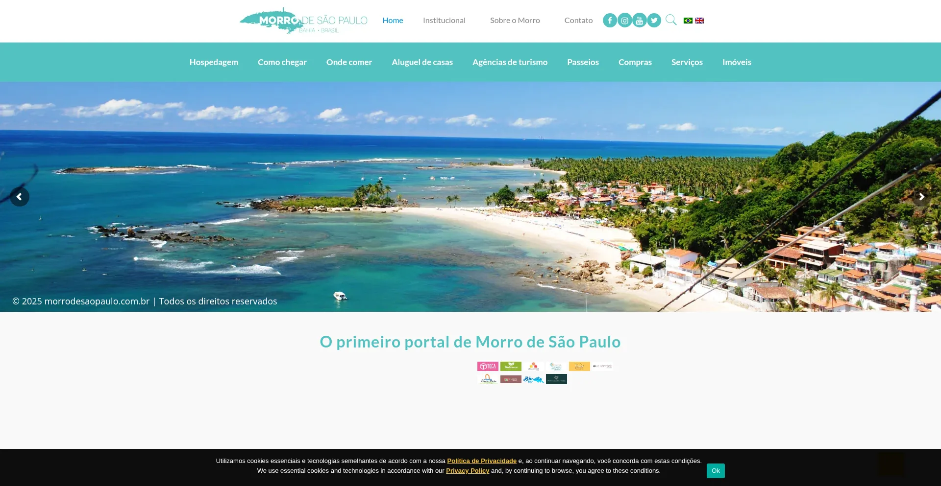 Website screenshot of Morrodesaopaulo.com.br