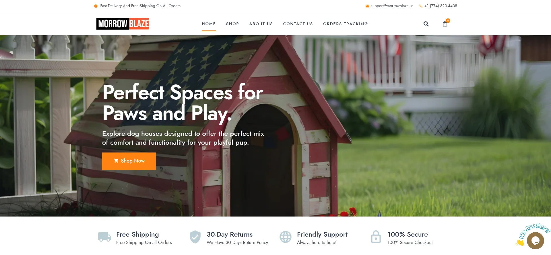 Website screenshot of Morrowblaze.us