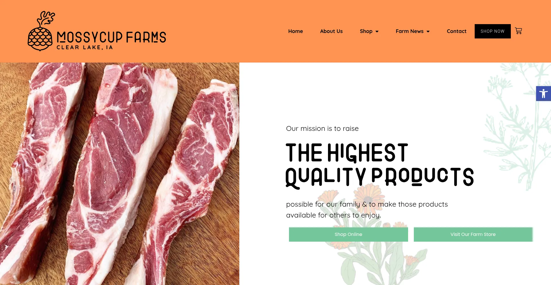 Mossycupfarms.com Screenshot