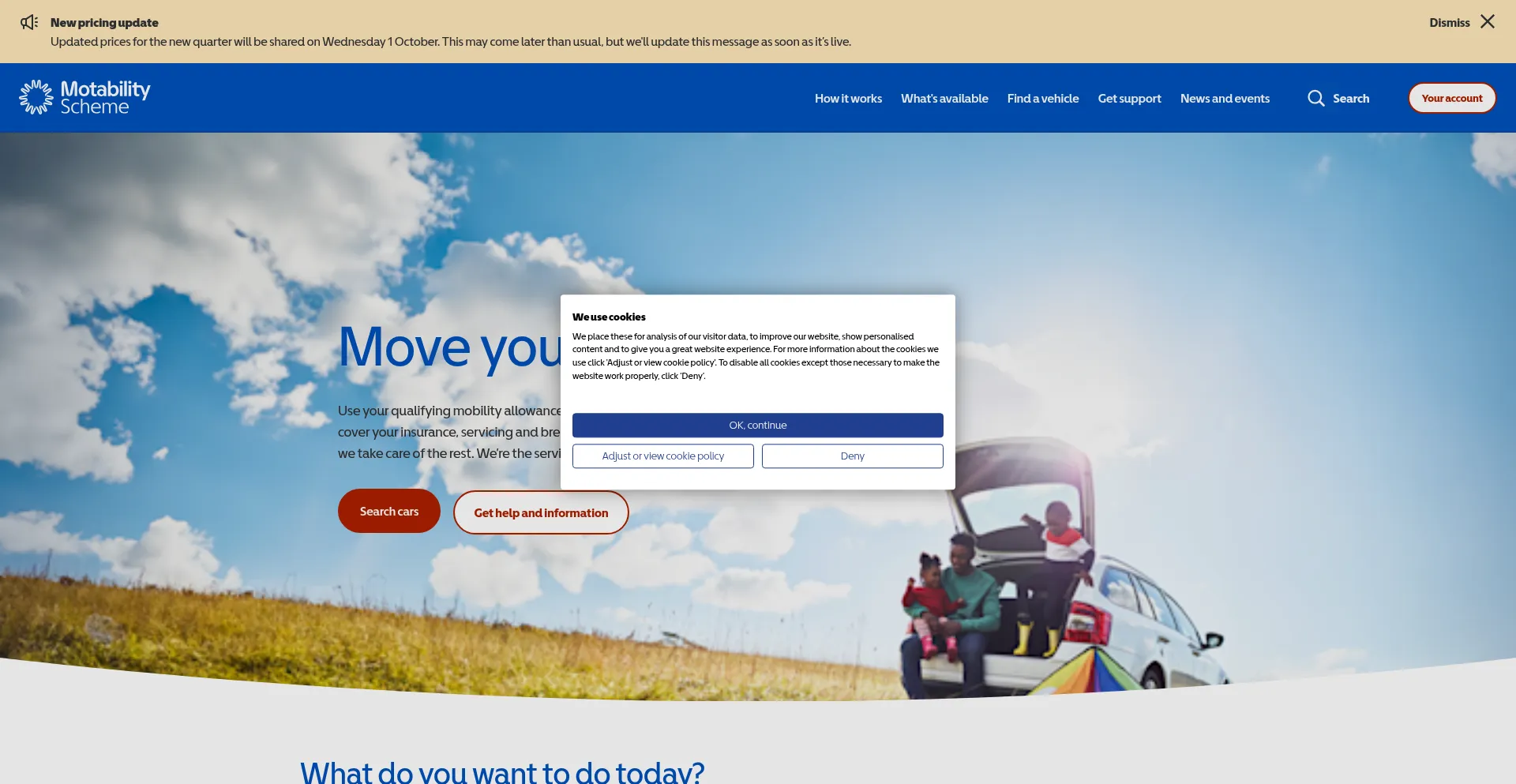 Motability.co.uk Screenshot