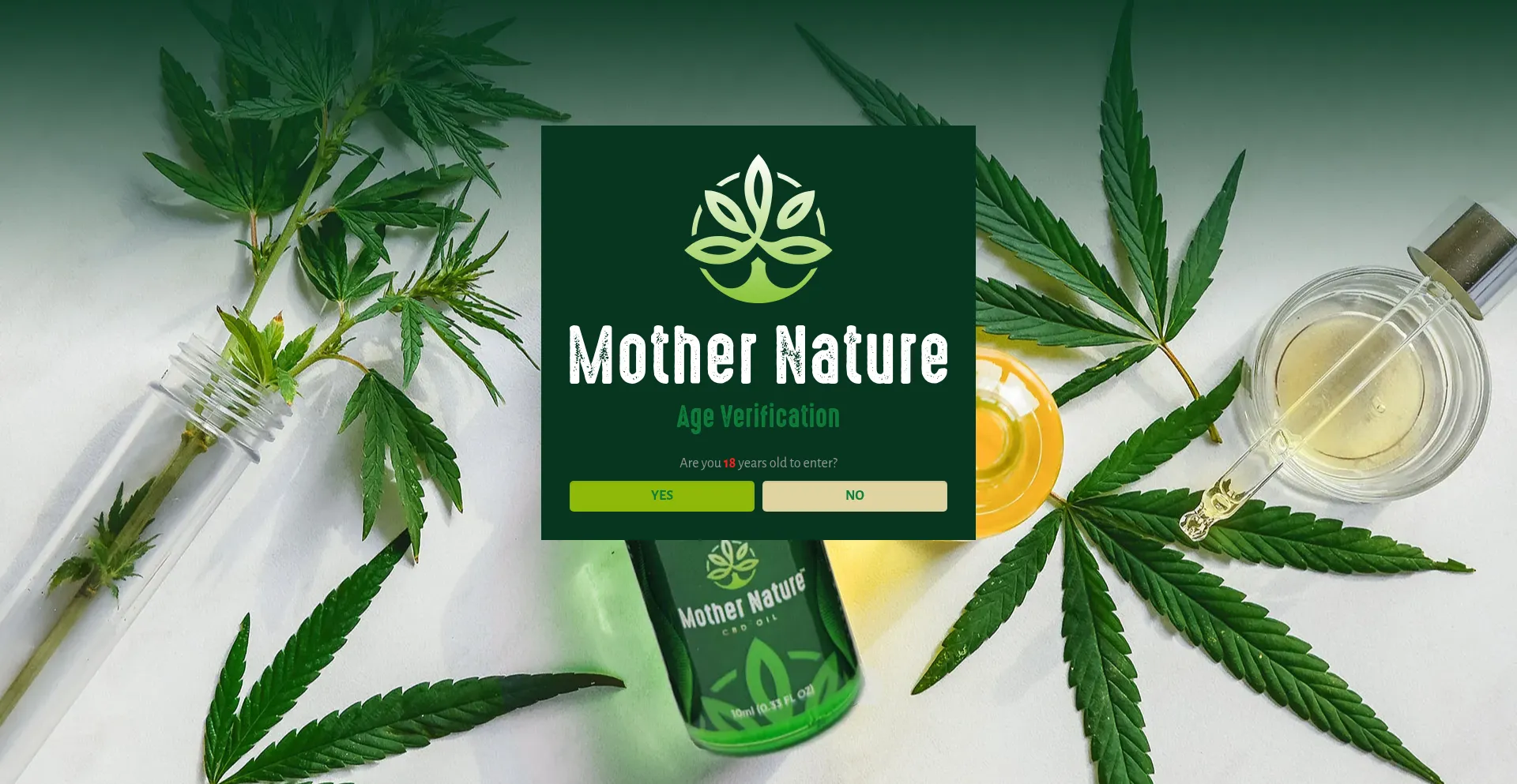 Website screenshot of Mother-natures-cbd.co.uk