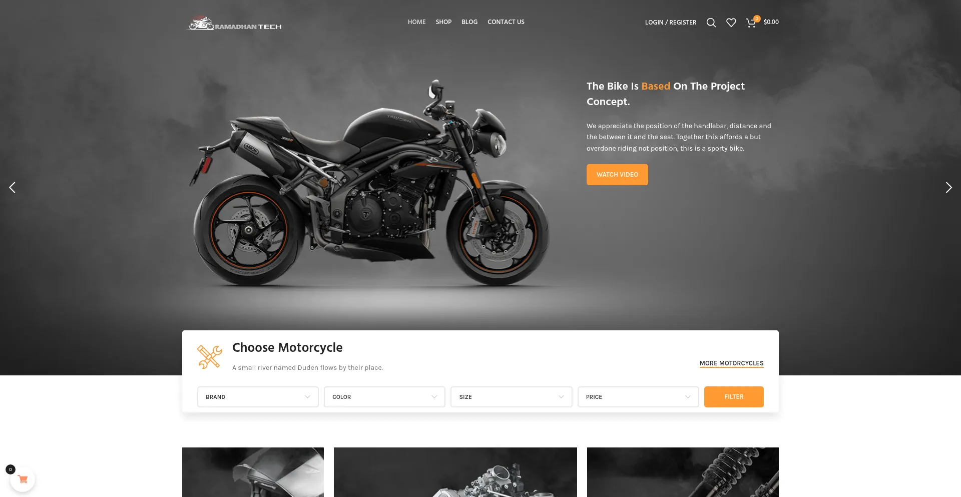 Website screenshot of Motor-water.com