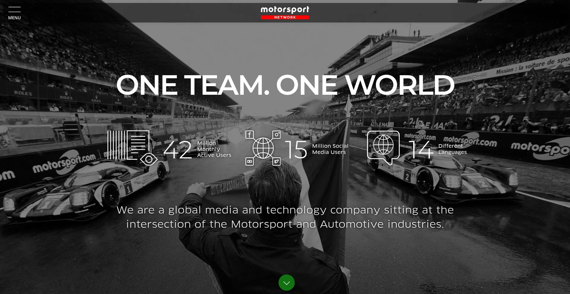 Website screenshot of Motorsportnetwork.com