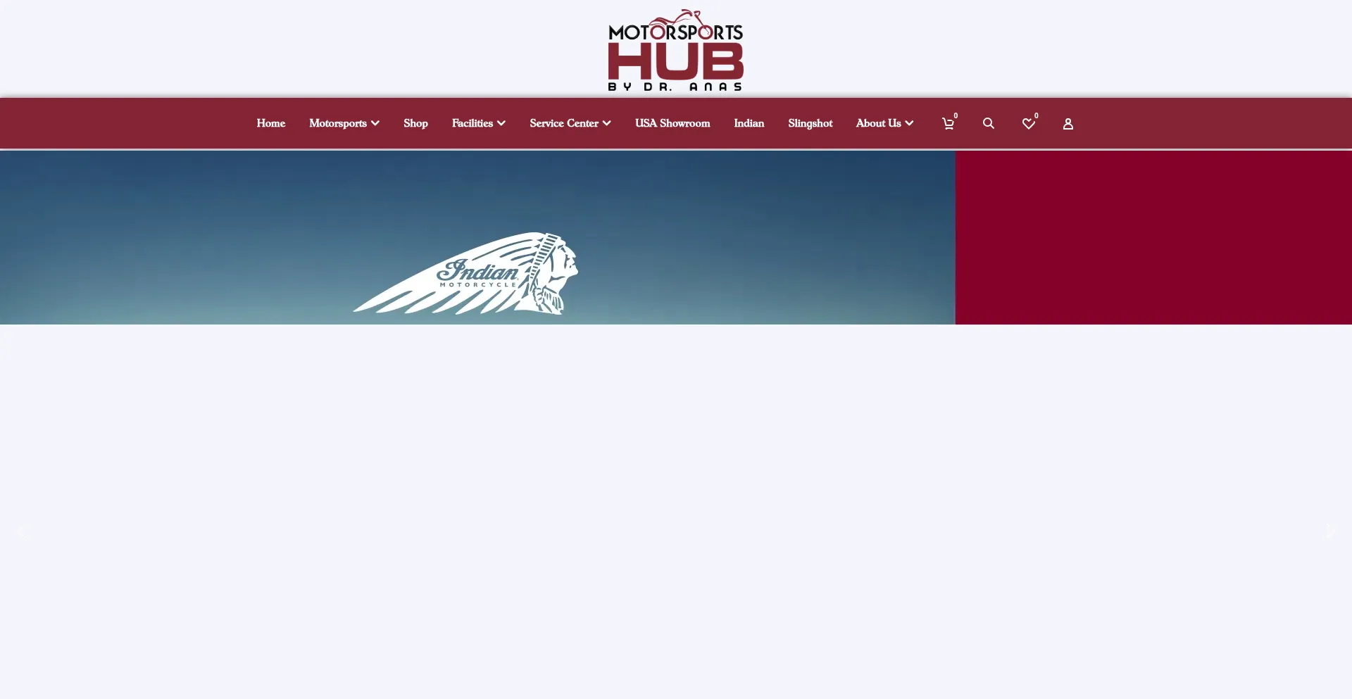 Website screenshot of Motorsportshub.com