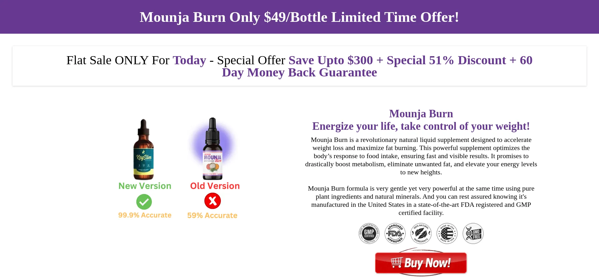 Website screenshot of Mounjaburn-us.com