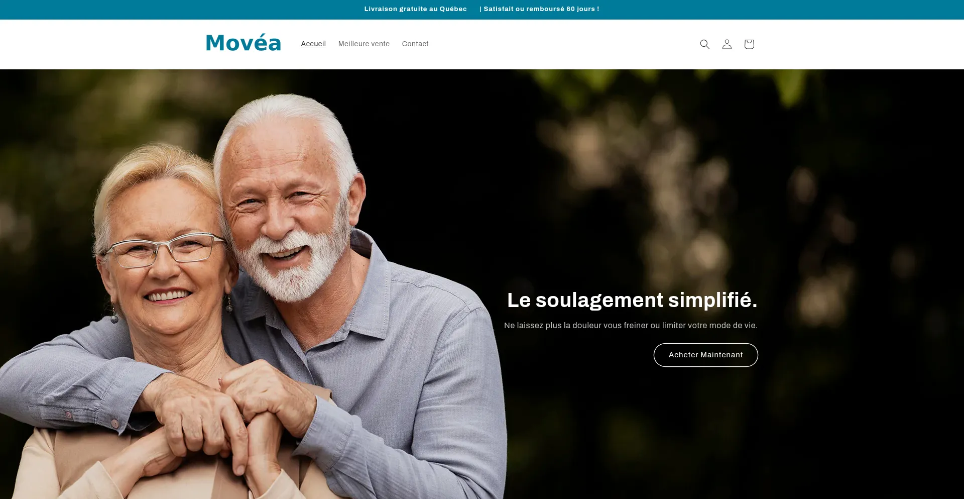 Website screenshot of Movea.ca