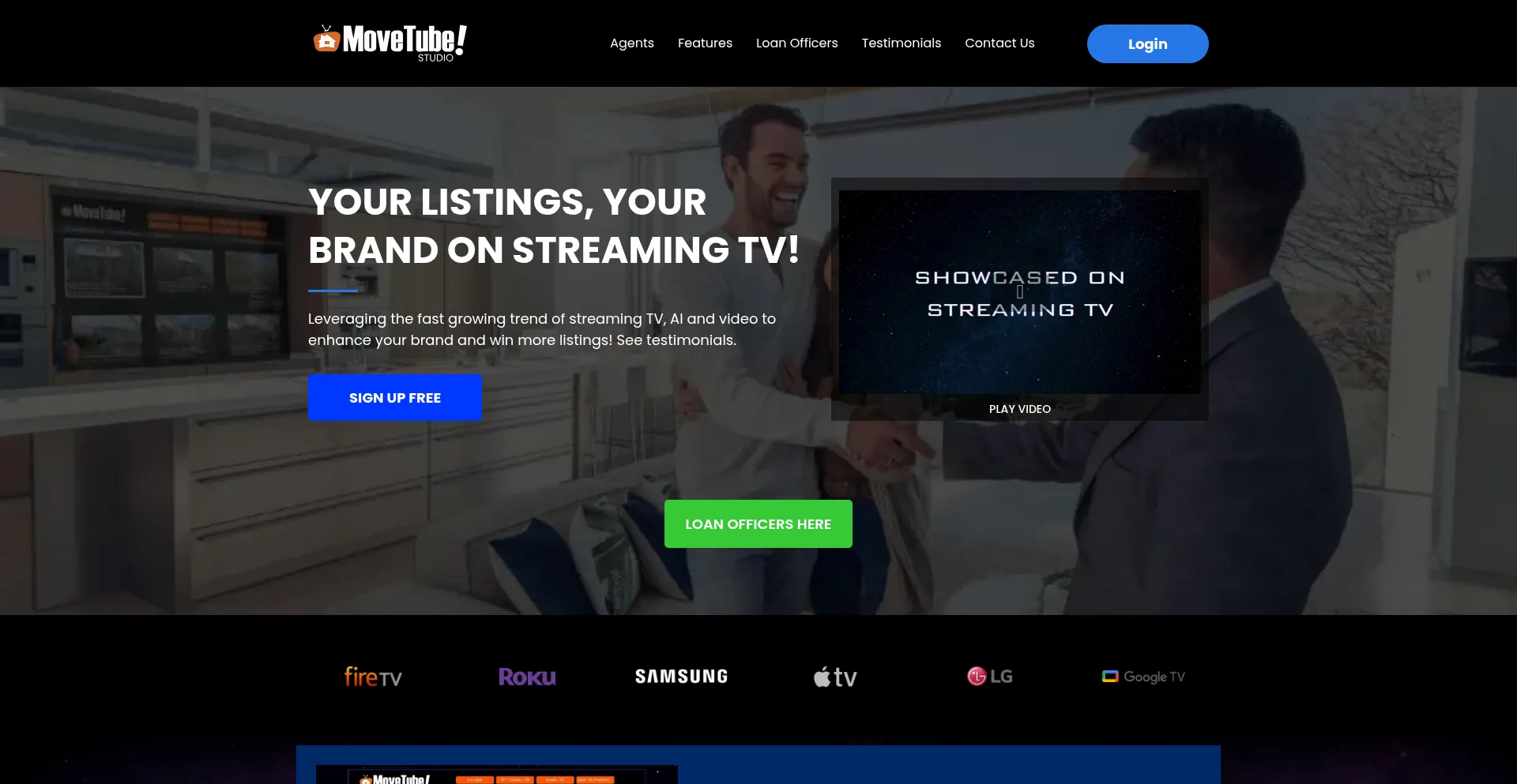 Website screenshot of Movetubestudio.com