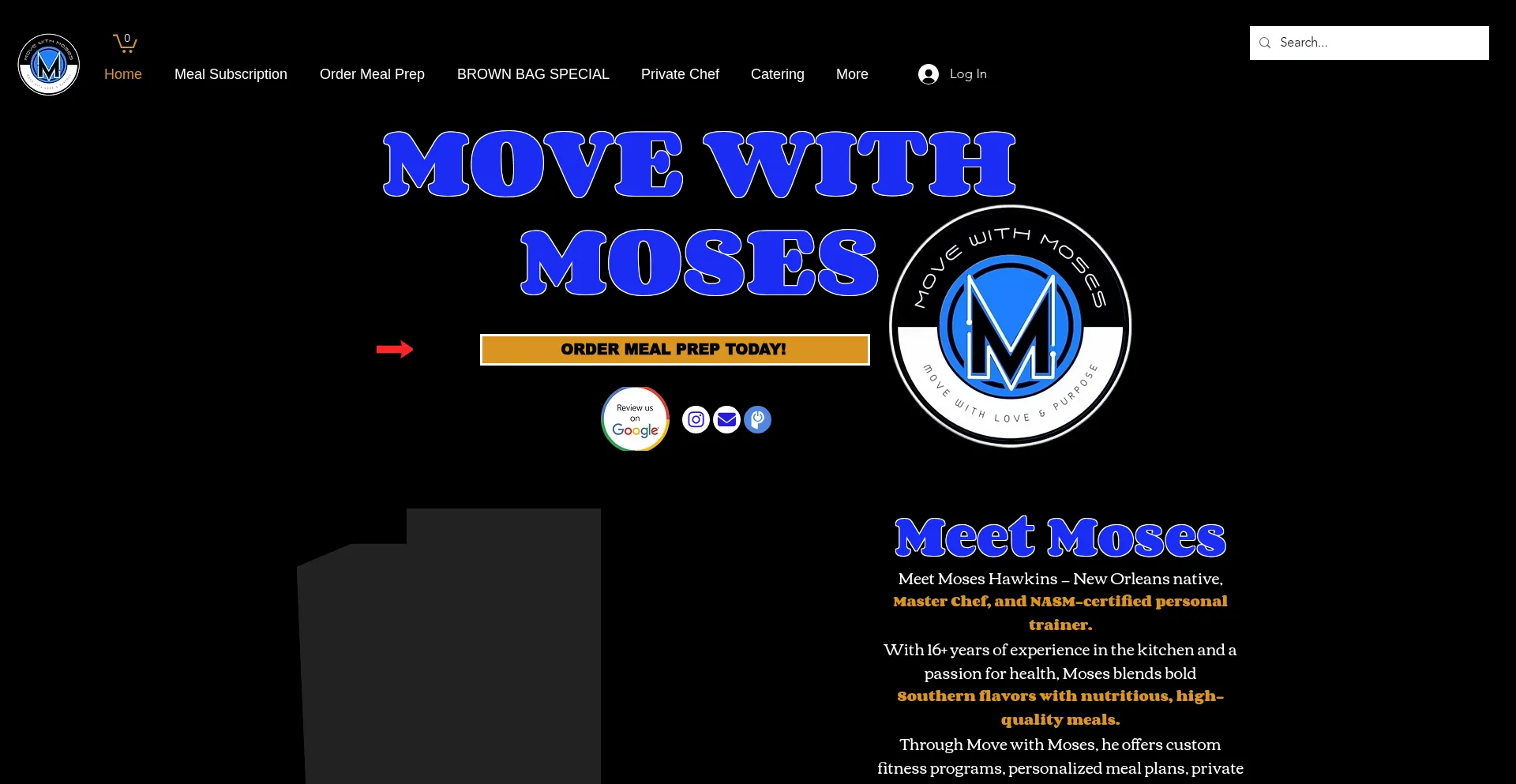 Website screenshot of Movewithmoses.com