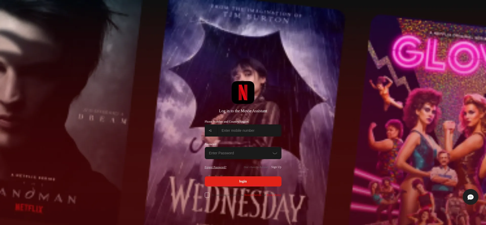 Website screenshot of Movie-assistant.vip