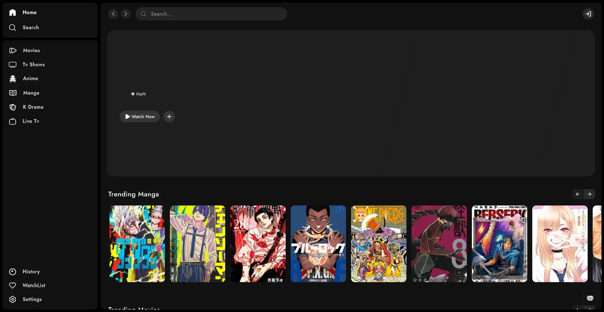 Website screenshot of Moviemaze.cc