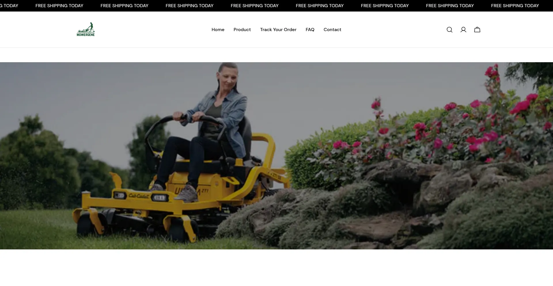 Website screenshot of Mowergeneral.online