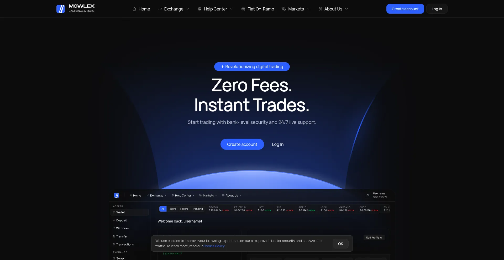 Website screenshot of Mowlex.com