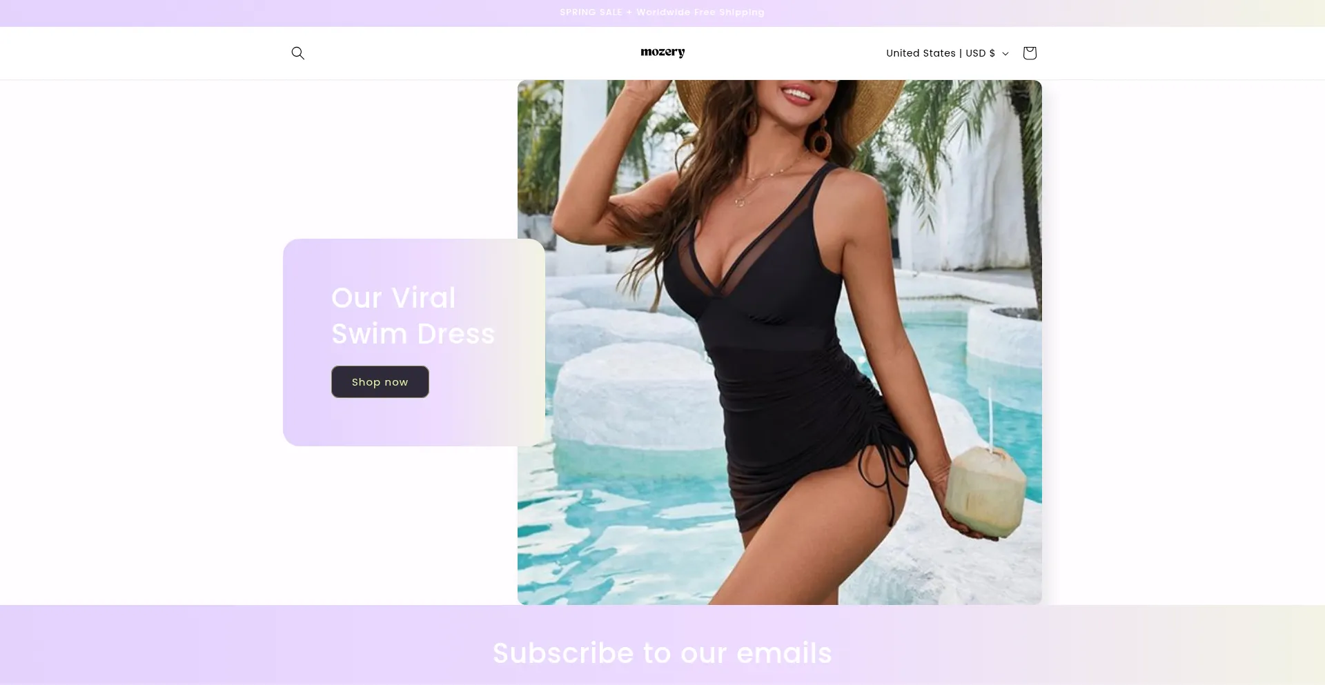 Website screenshot of Mozery.com
