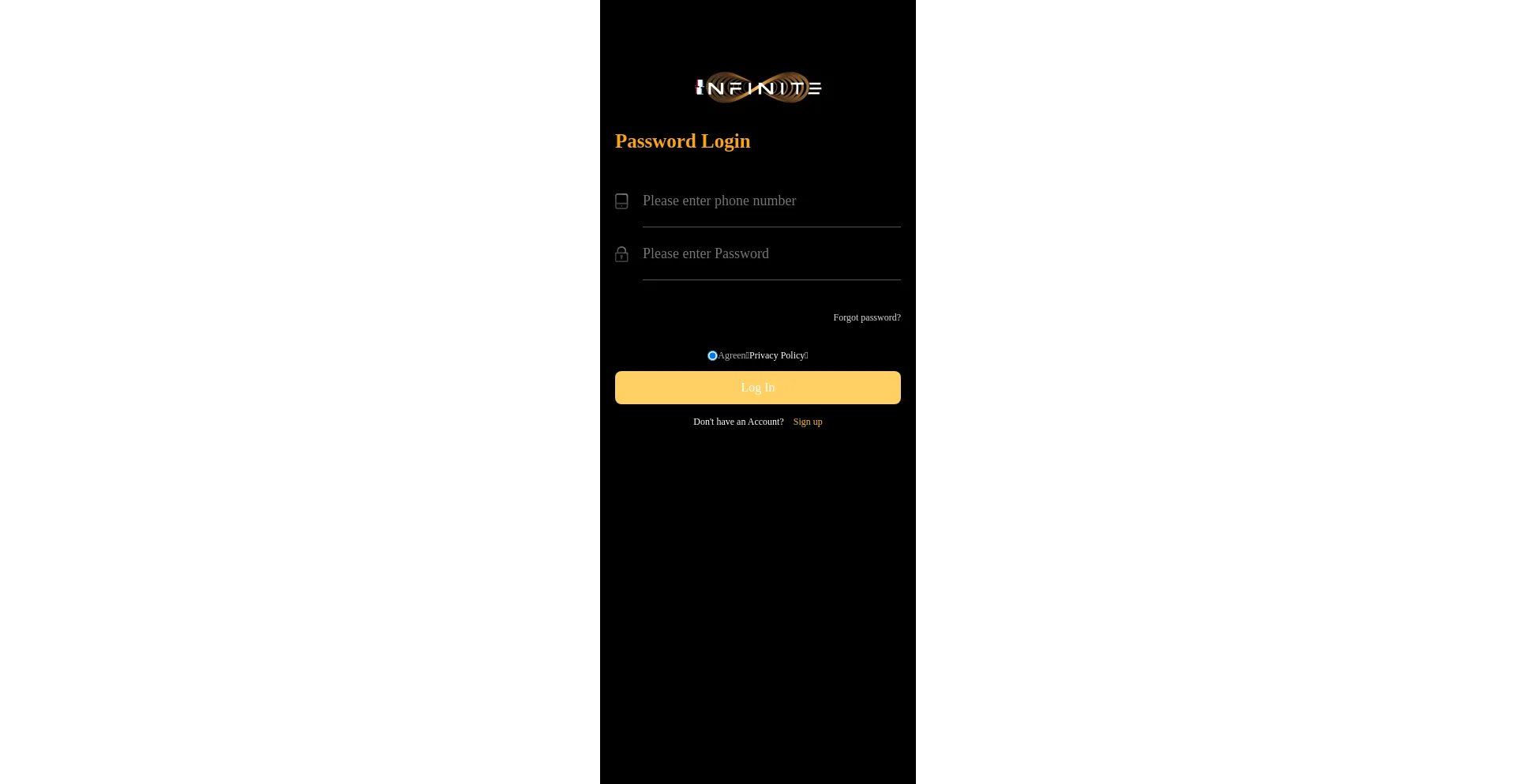 Website screenshot of Mp-infinite.com