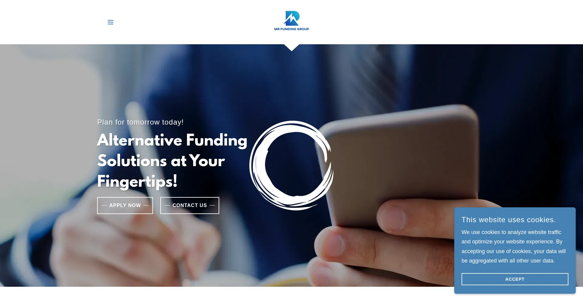 Website screenshot of Mrfundinggroup.com