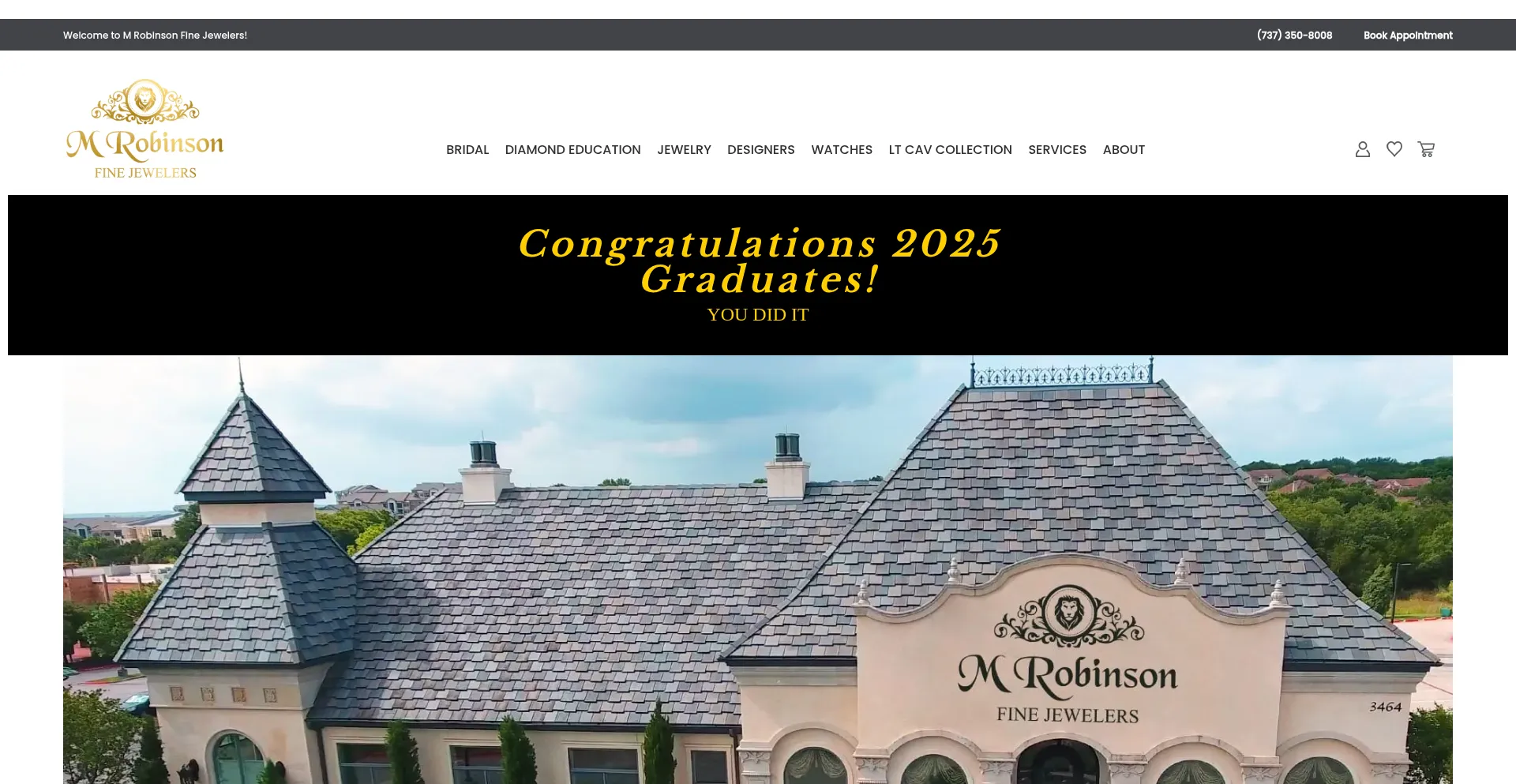 Website screenshot of Mrobinsonjewelers.com