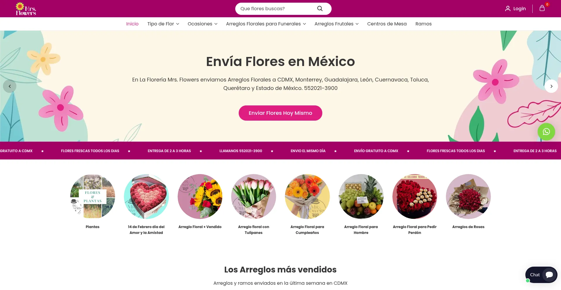 Mrsflowers.com.mx Screenshot