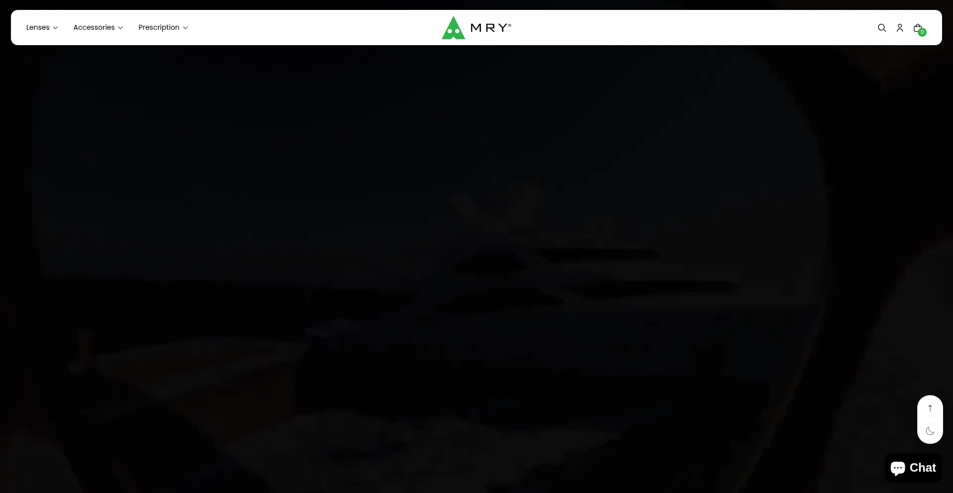 Website screenshot of Mrylens.com