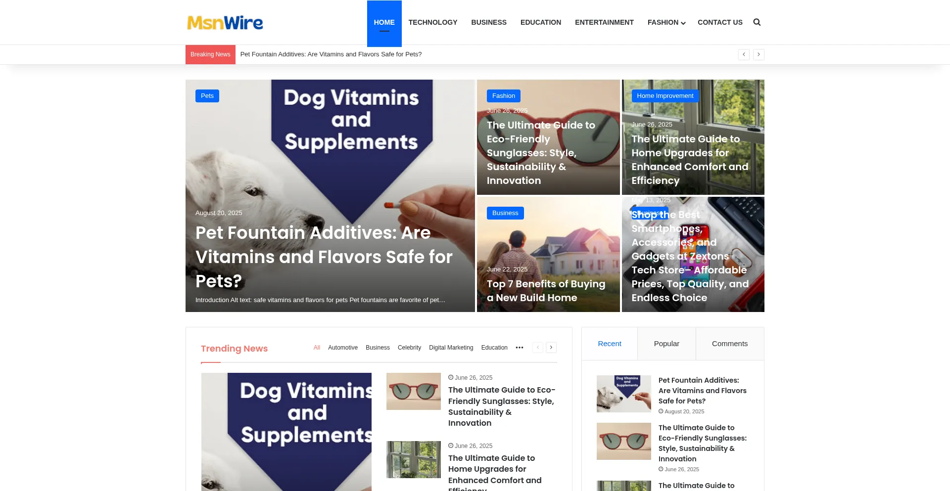 Msnwire.co.uk Screenshot