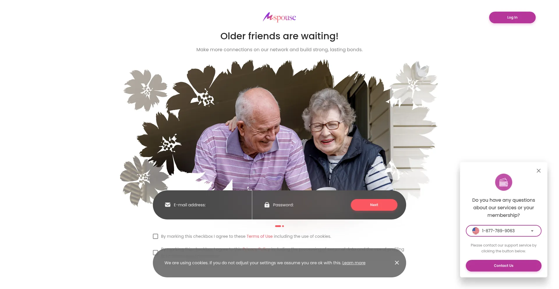 Website screenshot of Mspouse.com