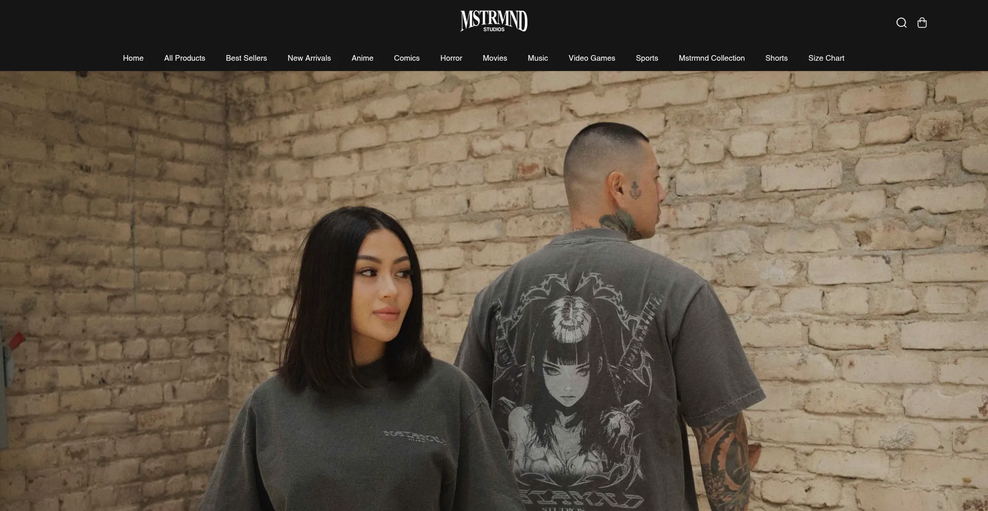 Website screenshot of Mstrmnd.shop