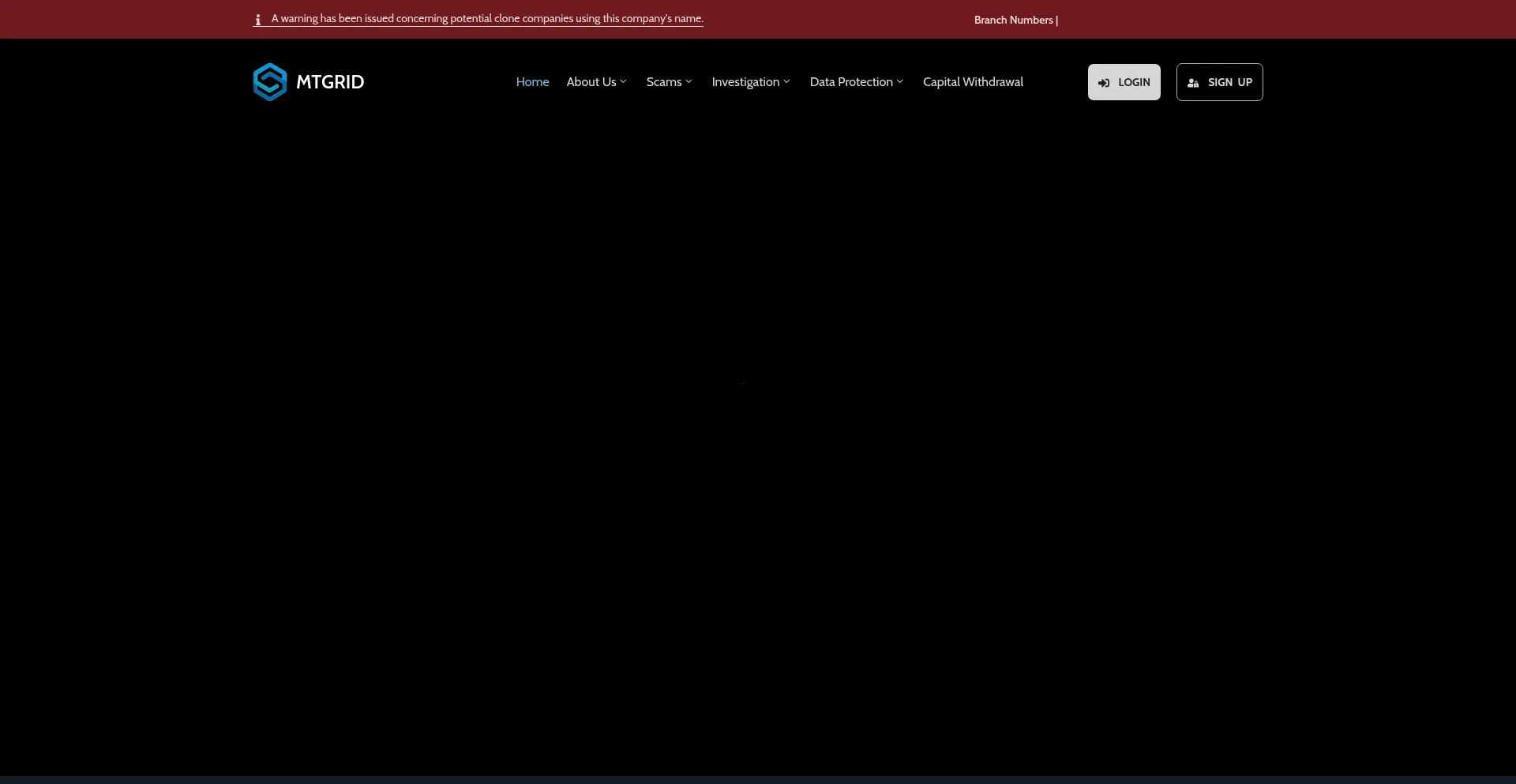 Website screenshot of Mtgrid.org