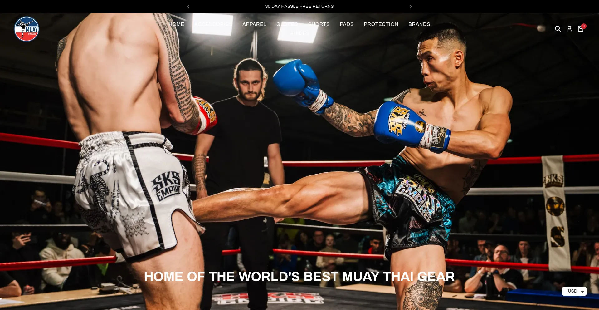 Website screenshot of Muaythailand.co.uk
