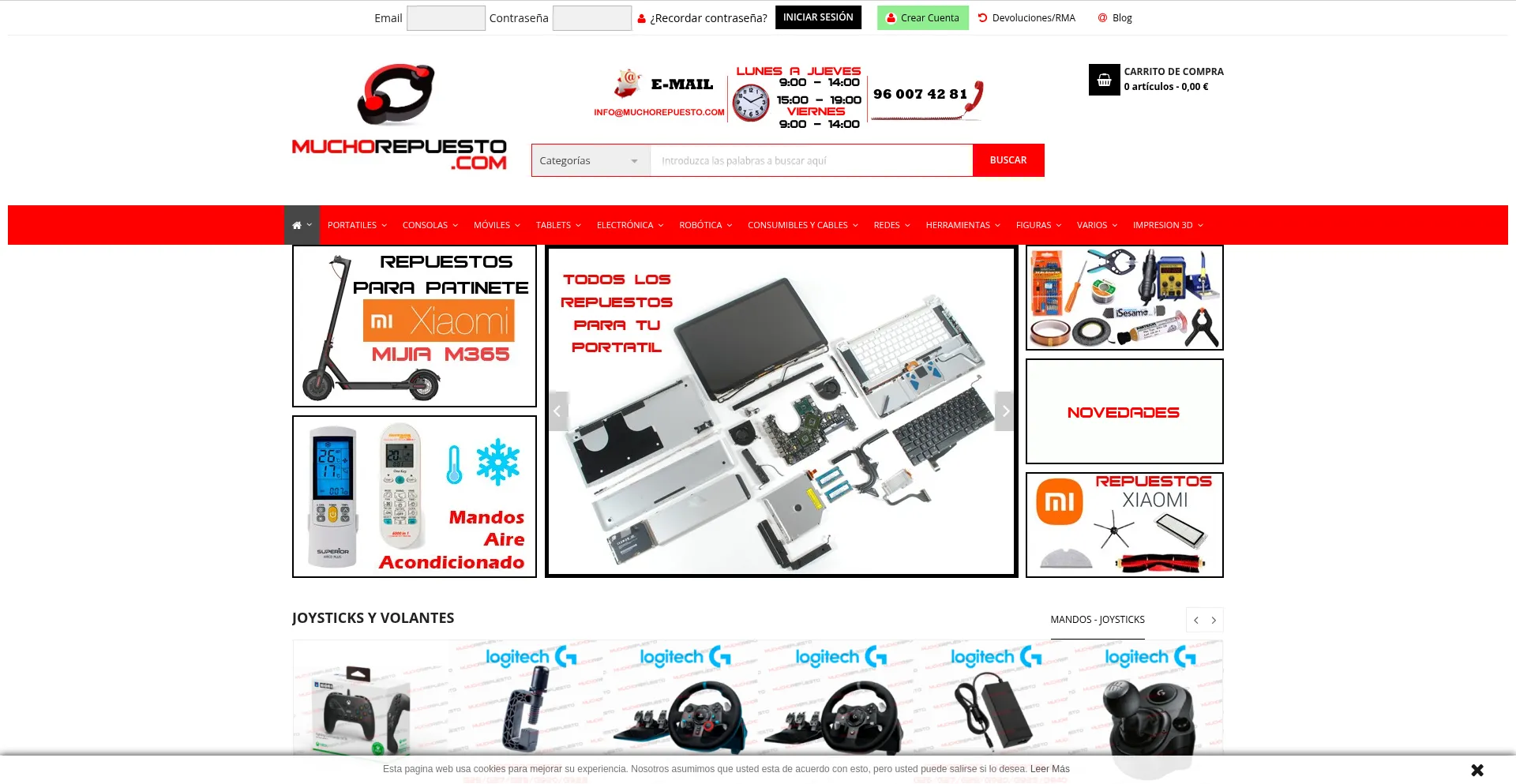 Website screenshot of Muchorepuesto.com
