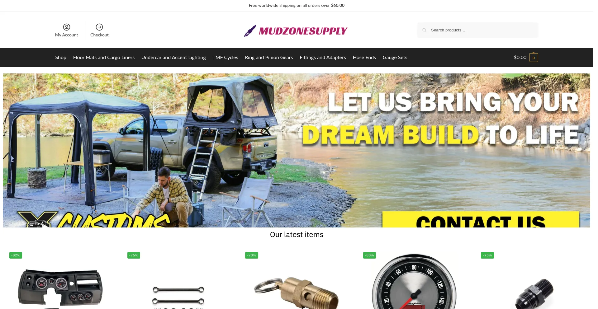 Mudzonesupply.com Screenshot